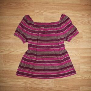 Chaps Pink Striped Blouse
